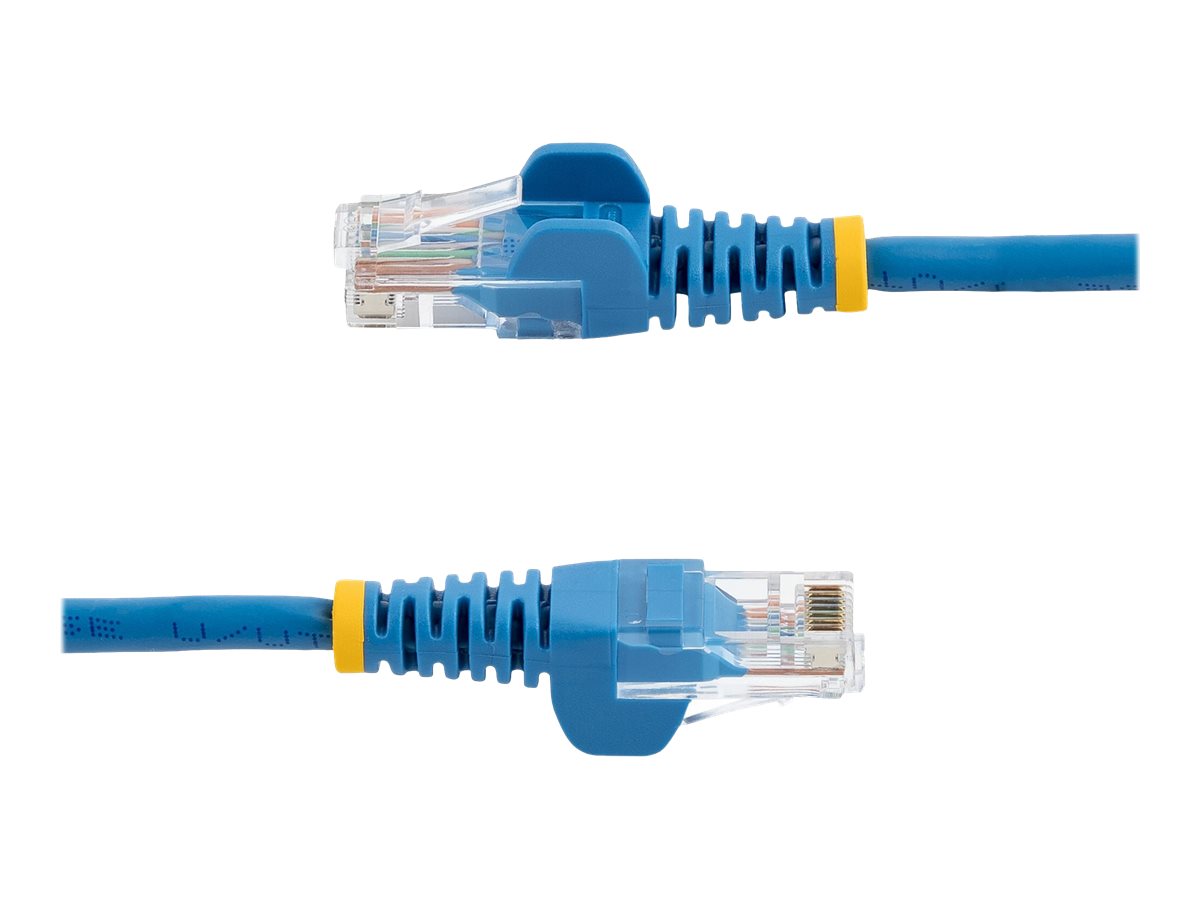 StarTech.com 3m Cat5e RJ45 UTP Netzwerkkabel Snagless - Cat 5e Patchkabel - Blau - Stecker / Stecker - Patch-Kabel - RJ-45 (M)zu RJ-45 (M) - 3 m - UTP - CAT 5e - geformt - ohne Haken - Blau