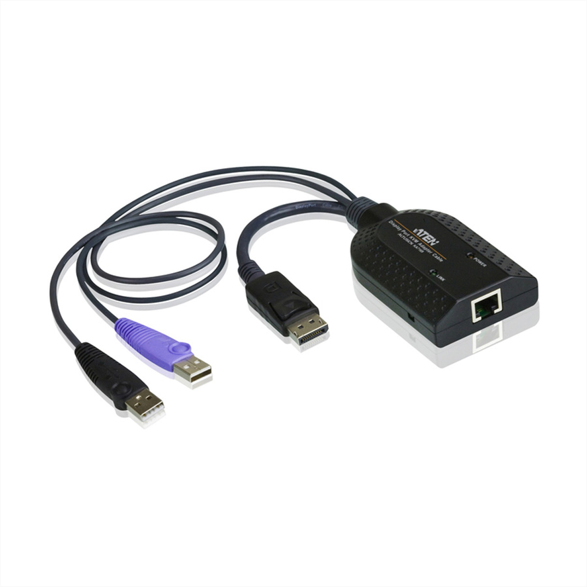 ATEN KA7169 DisplayPort USB Virtual Media KVM Adapter Cable with Smart Card Reader (CPU Module)KVM-/Audio-/USB-Extender - für ATEN CN9850; KVM over IP KN1132VB
