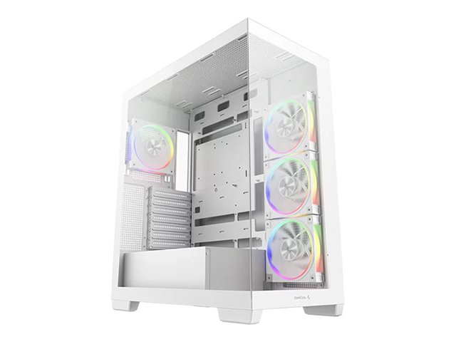 Deepcool CG580 4F V2 WH - Tower - ATX - Seitenteil mit Fenster (gehärtetes Glas)keine Spannungsversorgung (ATX / PS/2) - weiß - USB/Audio