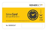 ReinerSCT Reiner SCT timeCard RFID MIFARE DESFire EV3 Premium Chipkarten, Schwarz, Weiß, Gelb, 13.56 MHz, IP65, timeCard Multiterminal (DES), timeCard Terminal 3, timeCard Terminal 3 mini, timeCard ex