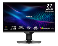 MSI MAG 274QPFDE X30MV, 68,6 cm (27"), 2560 x 1440 Pixel, Wide Quad HD, LCD, 0,5 ms, Schwarz68.6cm (27") Wide Quad HD 2560 x 1440 Rapid VA - 16:9 - 400cd/m² - 1.07B - 0.5ms - 178°/178° - 4500:1
