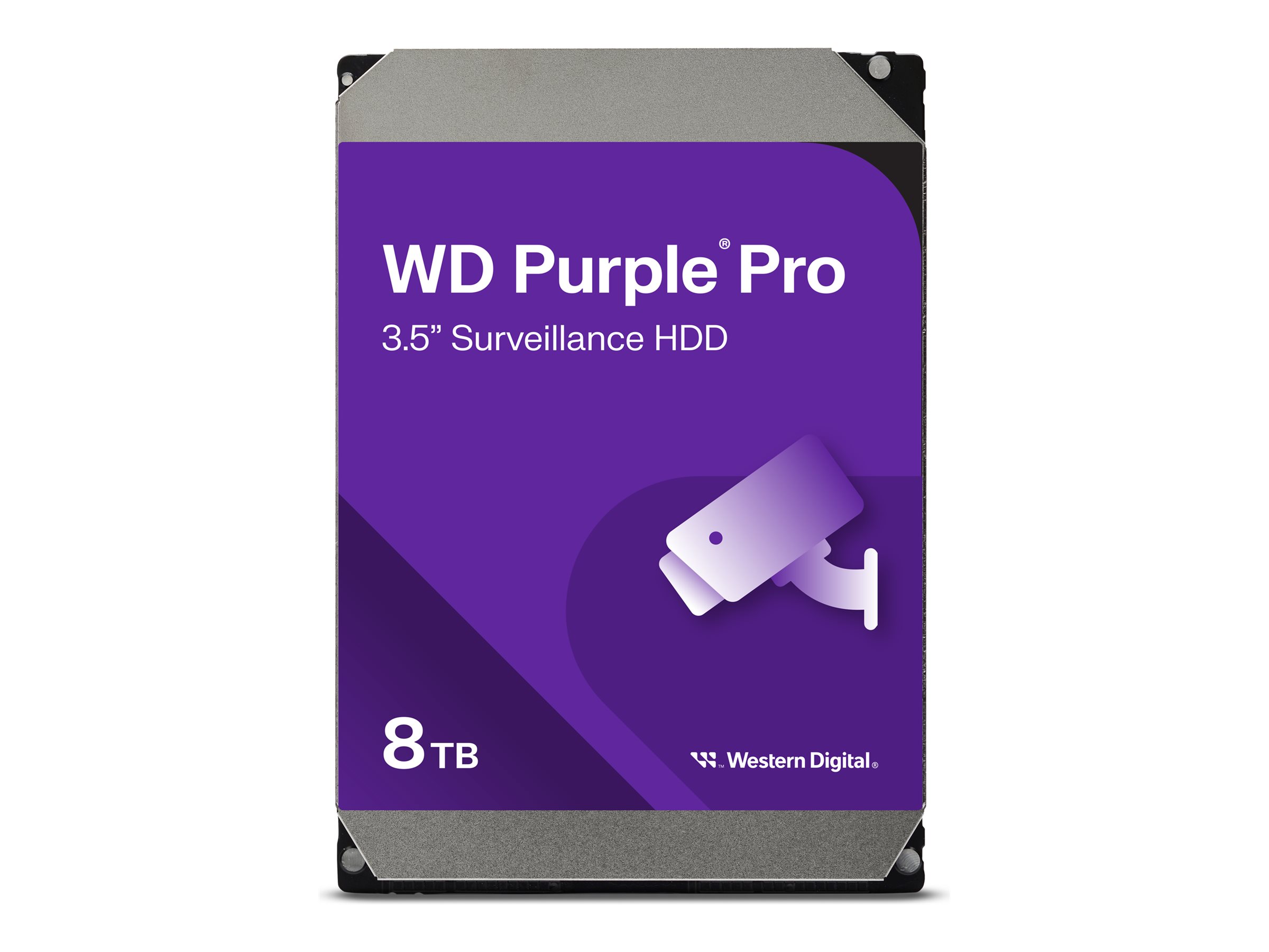 WD Purple Pro WD8002PURP - Festplatte - 8 TB - Überwachung, intelligente Videoübertragung - intern - 3.5" (8.9 cm)SATA 6Gb/s - 7200 rpm - Puffer: 256 MB