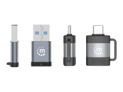 Manhattan USB-C-Adapterkit - USB 3.2 Gen 13 A - Space-grau - Schwarz