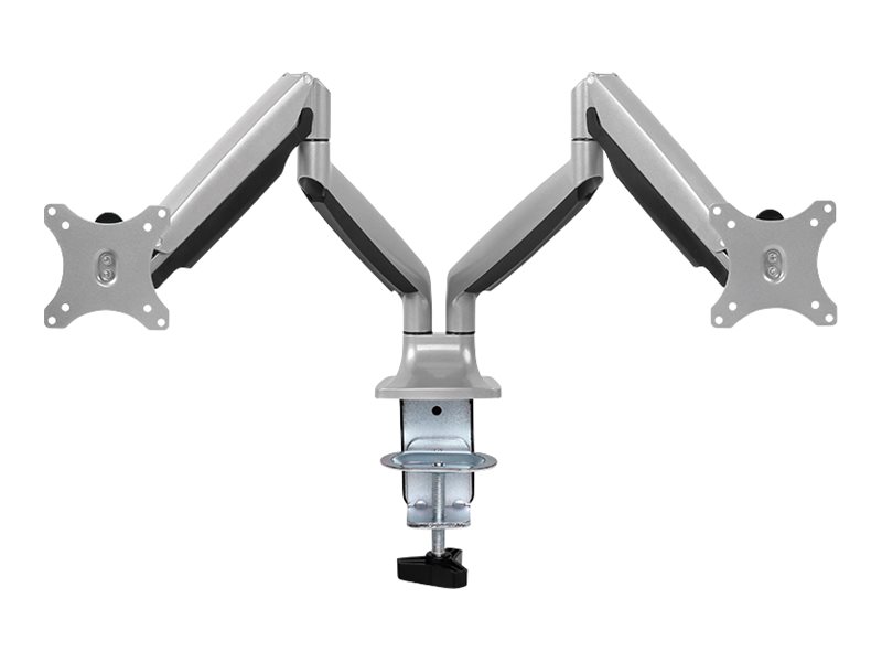 LogiLink Befestigungskit - einstellbarer Arm - für 2 Monitore - Aluminium, kaltgewalzter Stahl - Bildschirmgröße: 33-81.3 cm (13"-32")Tischmontage