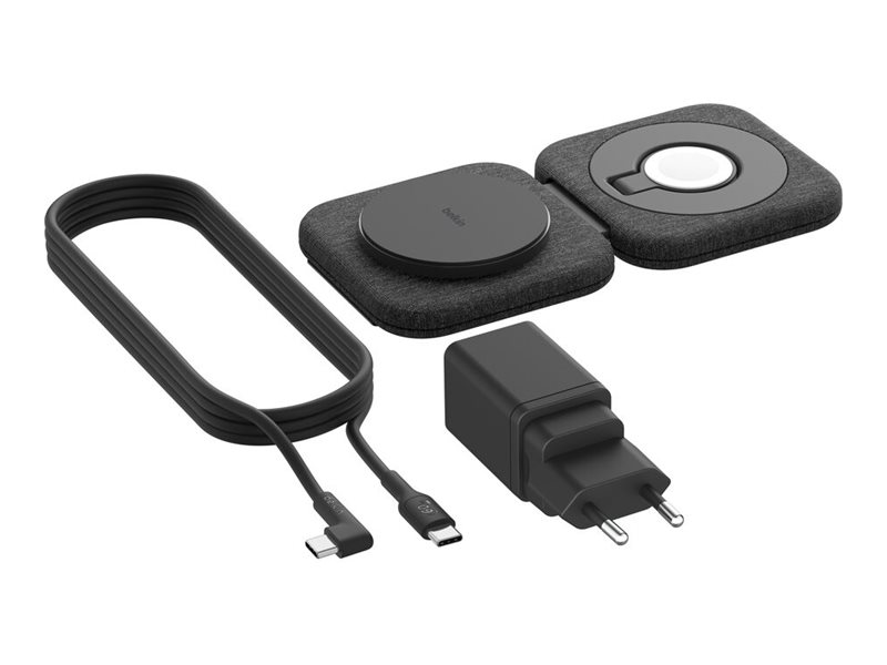 Belkin BoostCharge Pro 2-in-1 - Induktive Ladematte + AC-Netzteil - 15 Watt - Fast Charge (magnetisch)Ladegerät