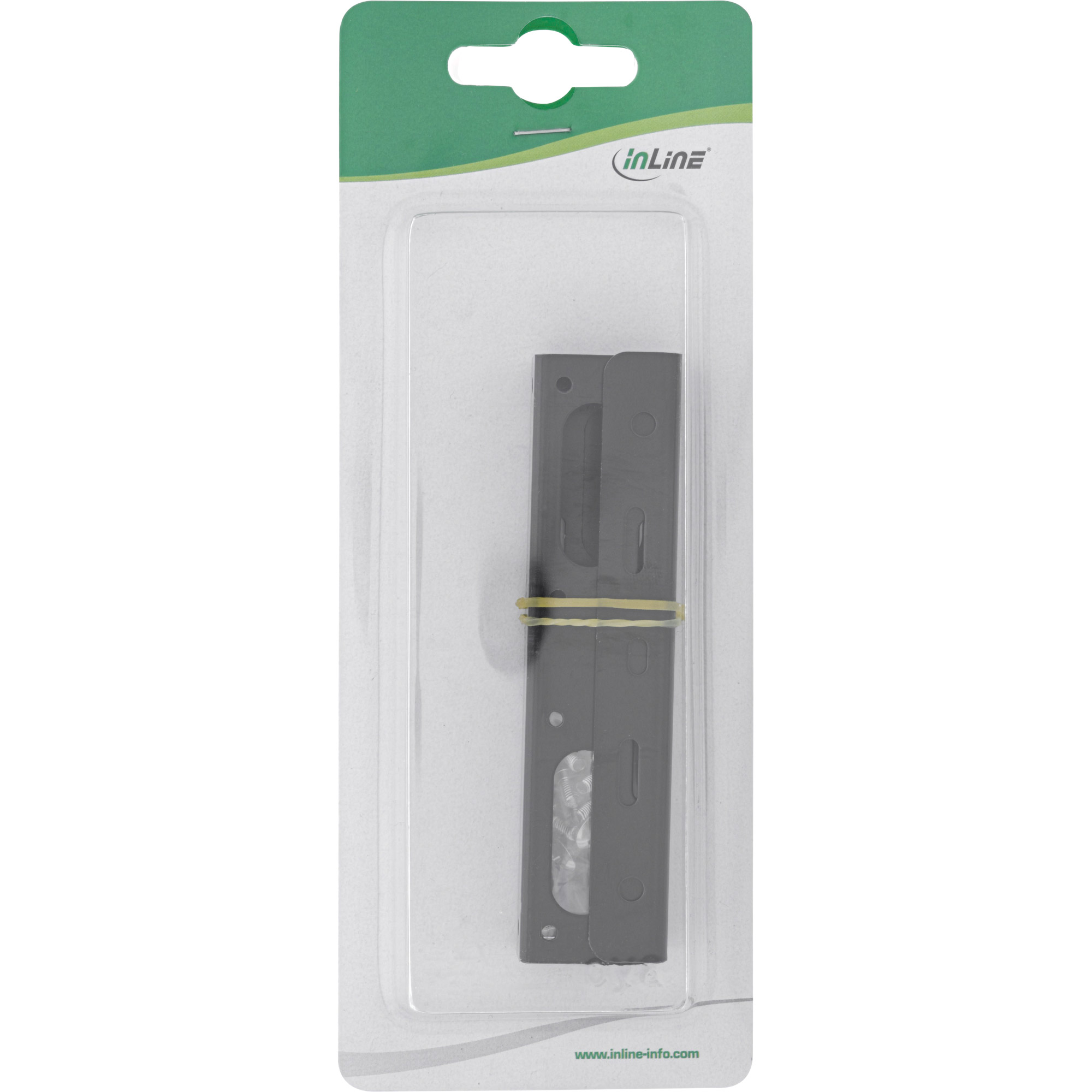 InLine HDD/SSD Einbauschienen - 6,35cm (2,5") zu 8,89cm (3,5") - schwarzSchwarz