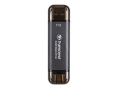 Transcend ESD310C - SSD - 1 TB - extern (tragbar)USB 3.2 Gen 2x1 (USB-C Steckverbinder) - Schwarz