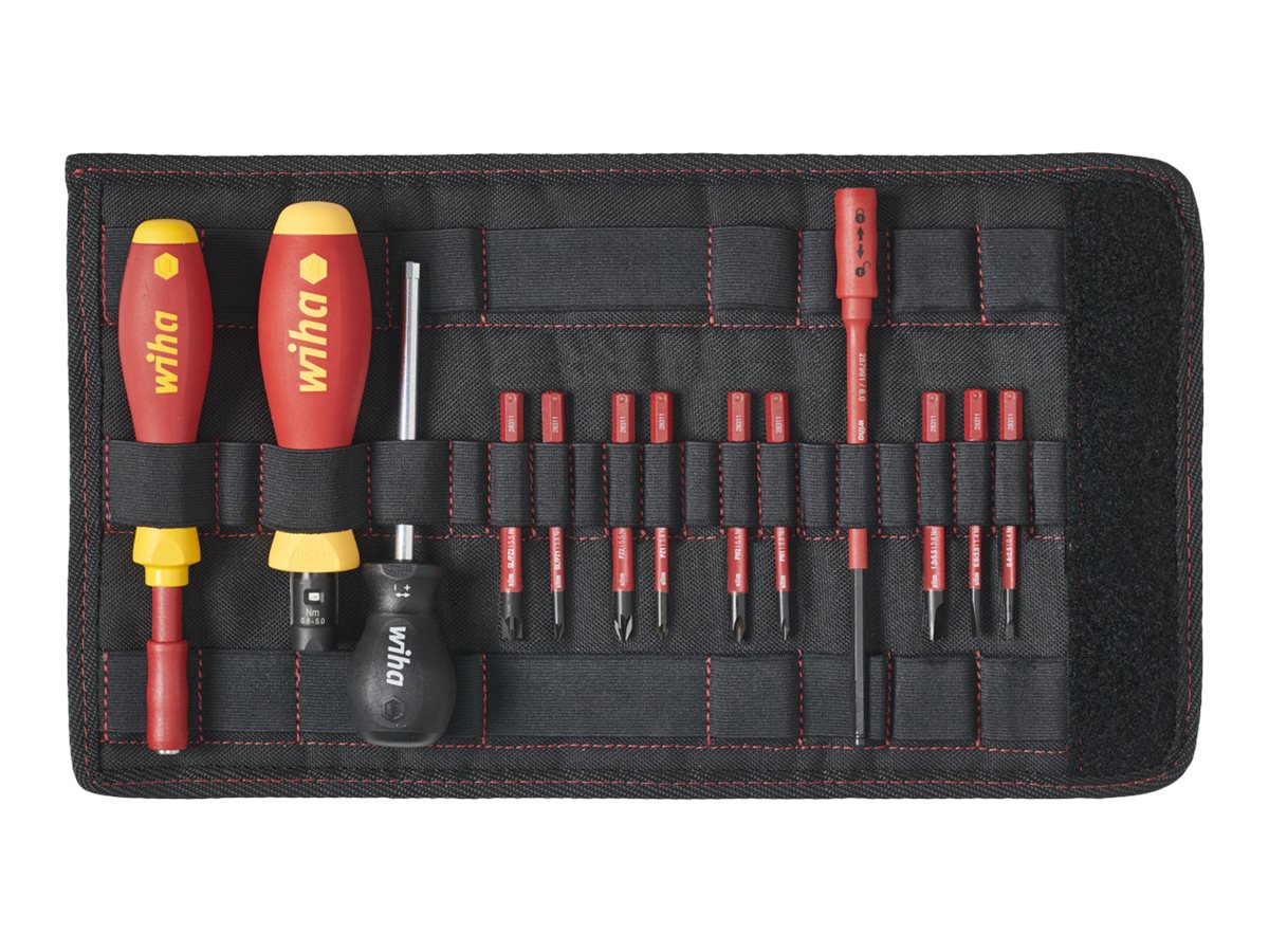 Wiha TorqueVario-S electric 2872 - Drehmomentschlüssel-Set14 Stücke - isoliert - 0.8 - 5 N·m - in Falttasche