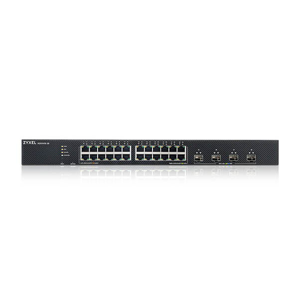 ZyXEL XGS1935 Series XGS1935-28 - Switch - verwaltet - L3 Lite - Smart - 24 x 10/100/1000 + 4 x 10 Gigabit SFP+ (Uplink)an Rack montierbar - für Zyxel DAC10G-1M v2 - DAC10G-3M v2 - SFP10 - SFP-1000 -