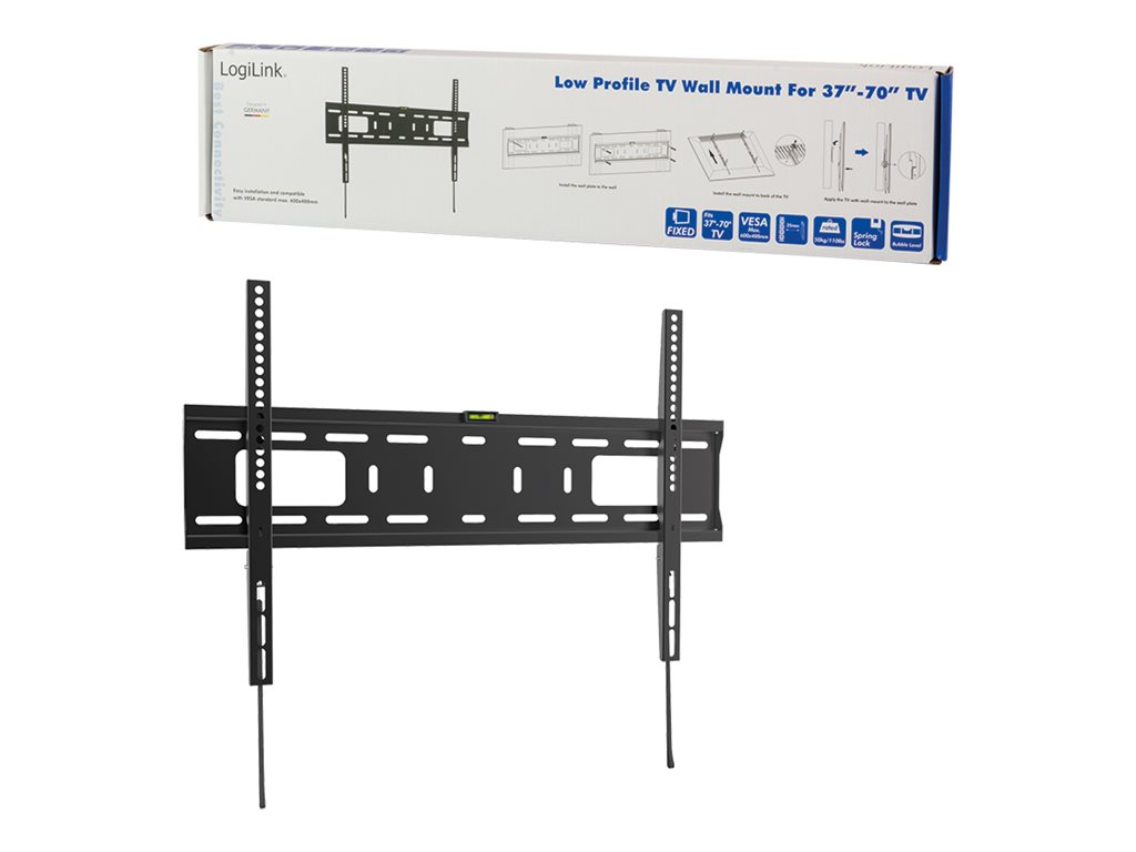 LogiLink Low Profile - Klammer - für Flachbildschirm - fester, kaltgepresster Stahl - Bildschirmgröße: 94-177.8 cm (37"-70")Wandmontage