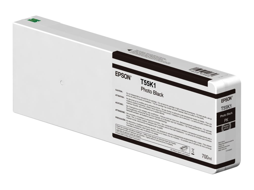 Epson T55K1 - 700 ml - Photo schwarz - originalTintenpatrone - für SureColor SC-P6000 - SC-P7000 - SC-P7000V - SC-P8000 - SC-P9000 - SC-P9000V