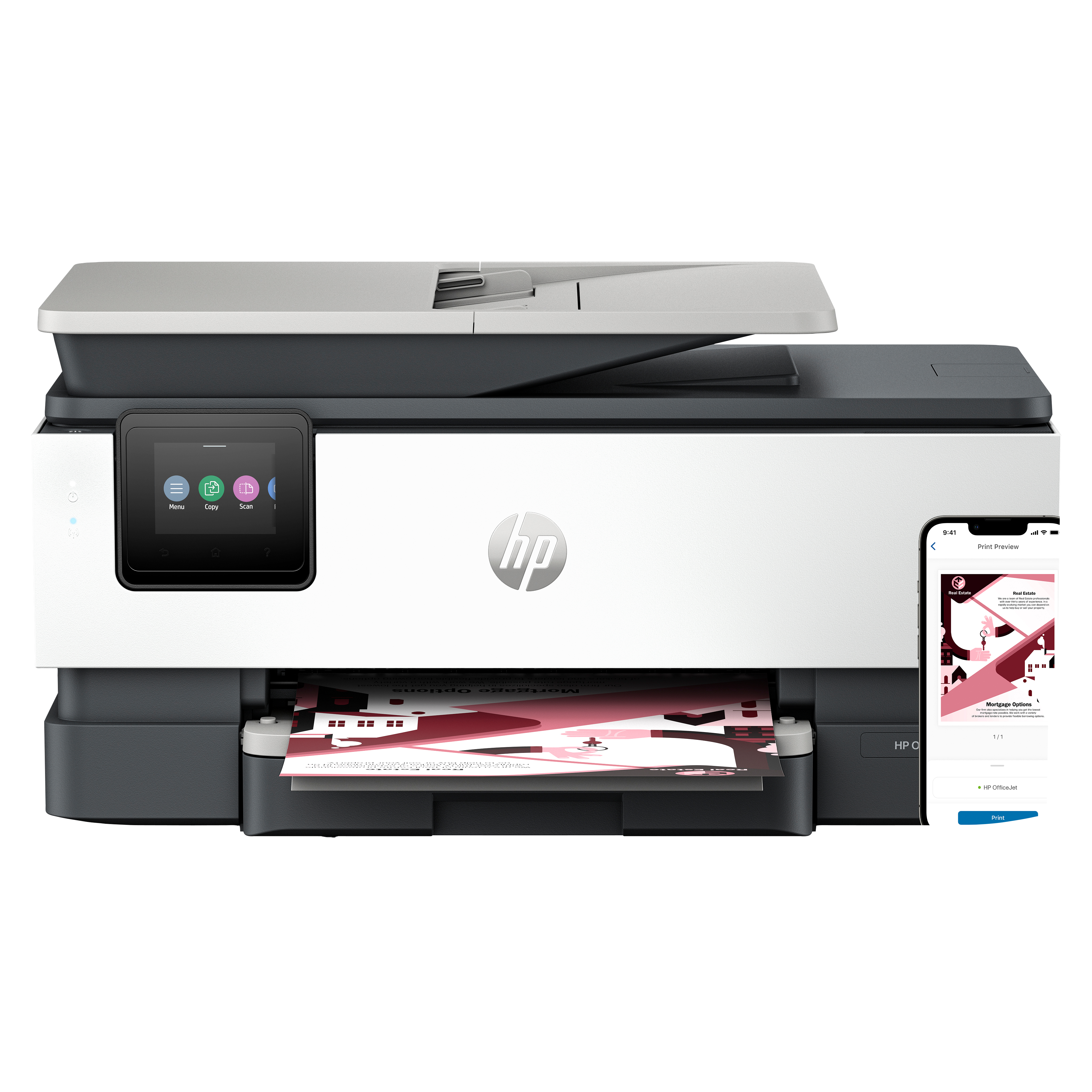 HP OfficeJet Pro 8122e Wireless All-in-One Farbe Drucker, Instant Ink; Beidseitiger Druck, Thermal Inkjet, Farbdruck, 4800 x 1200 DPI, A4, Direktdruck, GrauOfficeJet Pro 8122e All-in-One-Drucker