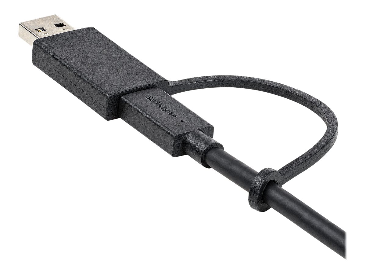 StarTech.com StarTech 1m USB-C Kabel mit USB-A Adapter Dongle - Hybrid 2-in-1 USB-C Kabel mit USB-A - USB-C auf USB-C (10Gbit/s - 100W PD)USB-A auf USB-C (5 Gbit/s) (USBCCADP) - USB-Kabel - USB-C (M)