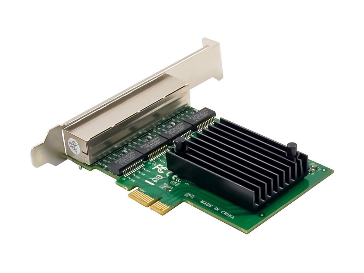 InLine Quad Gigabit Netzwerkkarte - 4x RJ45 1 Gb/s - PCIe x1Gigabit Ethernet x 4