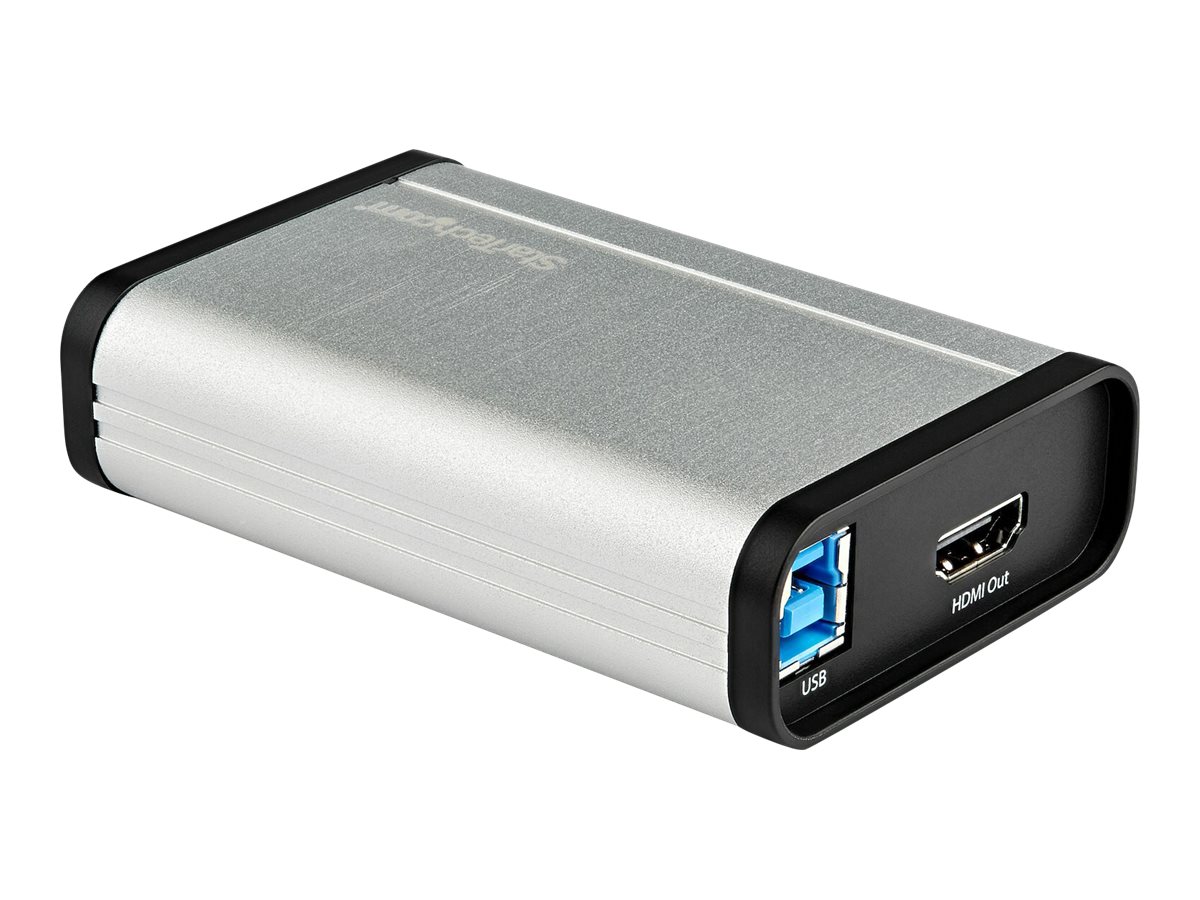 StarTech.com HDMI auf USB-C Video Capture GerätUVC HDMI Rekorder - Plug-and-Play - Mac und Windows - 1080p - Videoaufnahmeadapter - USB 3.0 - Schwarz - Silber - TAA-konform