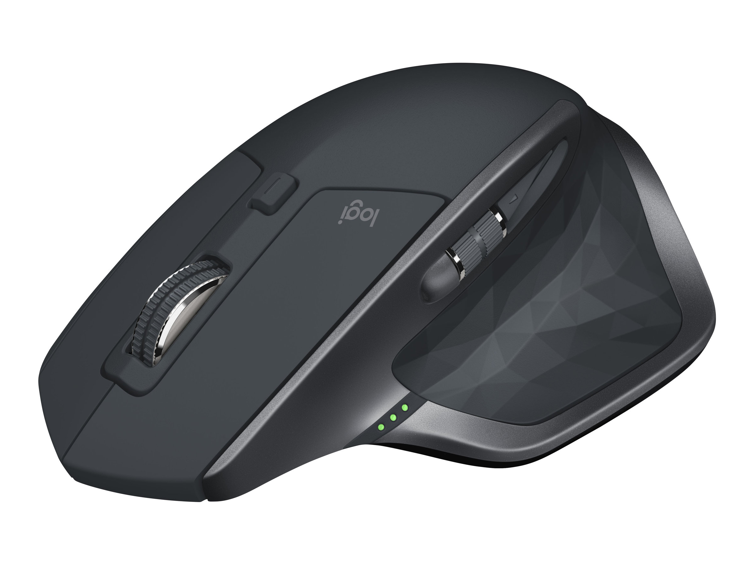 Logitech MX Master 2S - Bluetooth Edition - Mausergonomisch - Laser - 7 Tasten - kabellos - 2.4 GHz - Bluetooth - USB Logitech Unifying Empfänger - Graphite