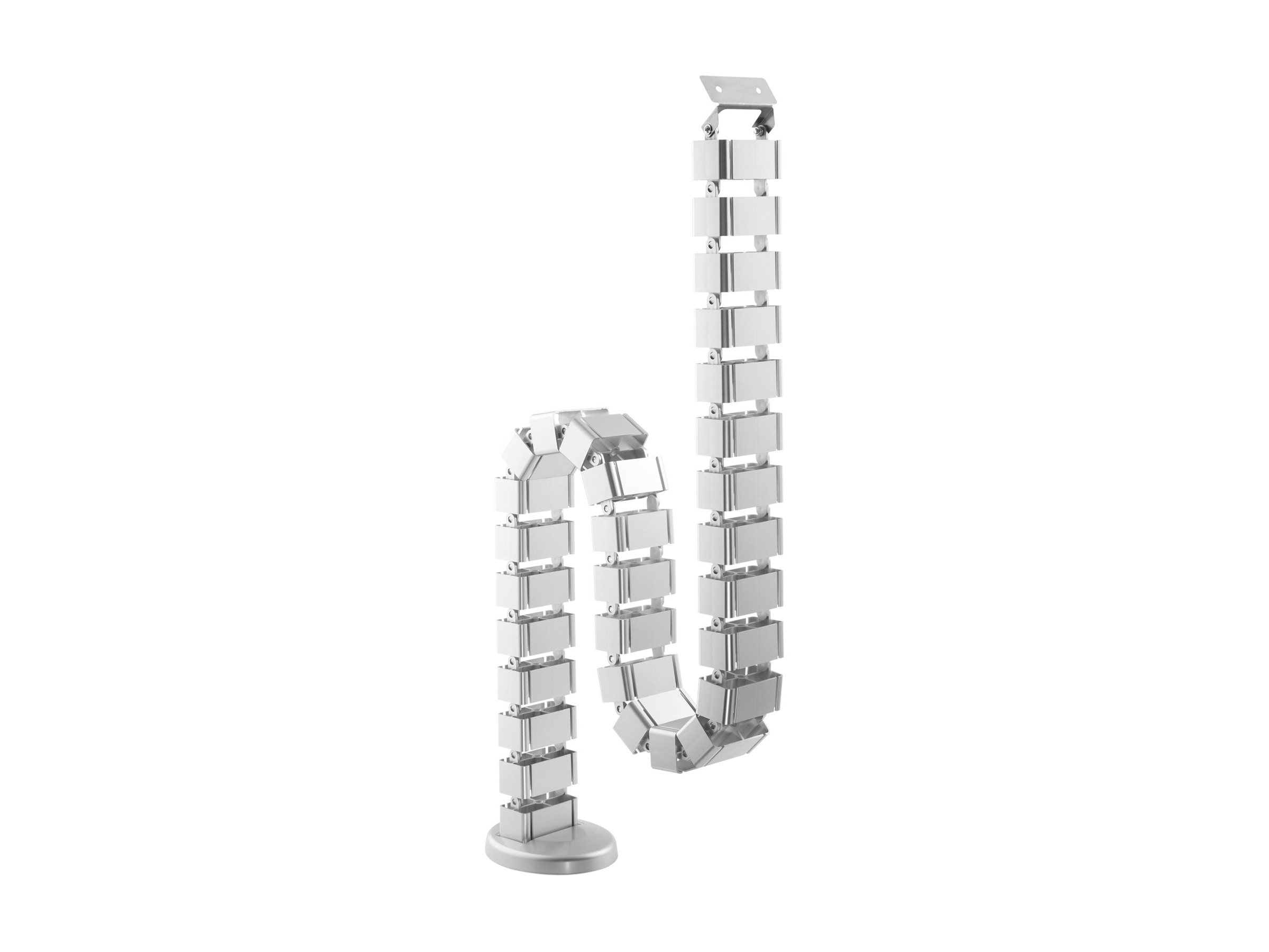 InLine Kabelkanal flexibel für höhenverstellbare Tische - 4 Kammern - grauKammern - 68 x 36 mm max. - 1,28 m - unter Tisch montierbar - Grau