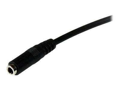 StarTech.com 2m 4 Pol. 3,5mm Klinke VerlängerungskabelHeadset-Erweiterungskabel - 4-poliger Mini-Stecker männlich zu 4-poliger Mini-Stecker weiblich - 2 m - Schwarz - für P/N: MUYHSFMM - MUYHSMFF - MU
