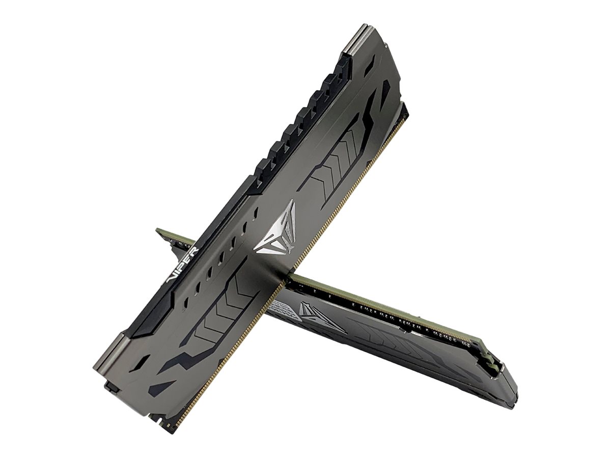 PATRIOT Extreme Performance Viper Steel - DDR4Kit - 16 GB: 2 x 8 GB - DIMM 288-PIN - 3200 MT/s / PC4-25600 - CL16 - 1.35 V - ungepuffert - non-ECC - gunmetal-grau