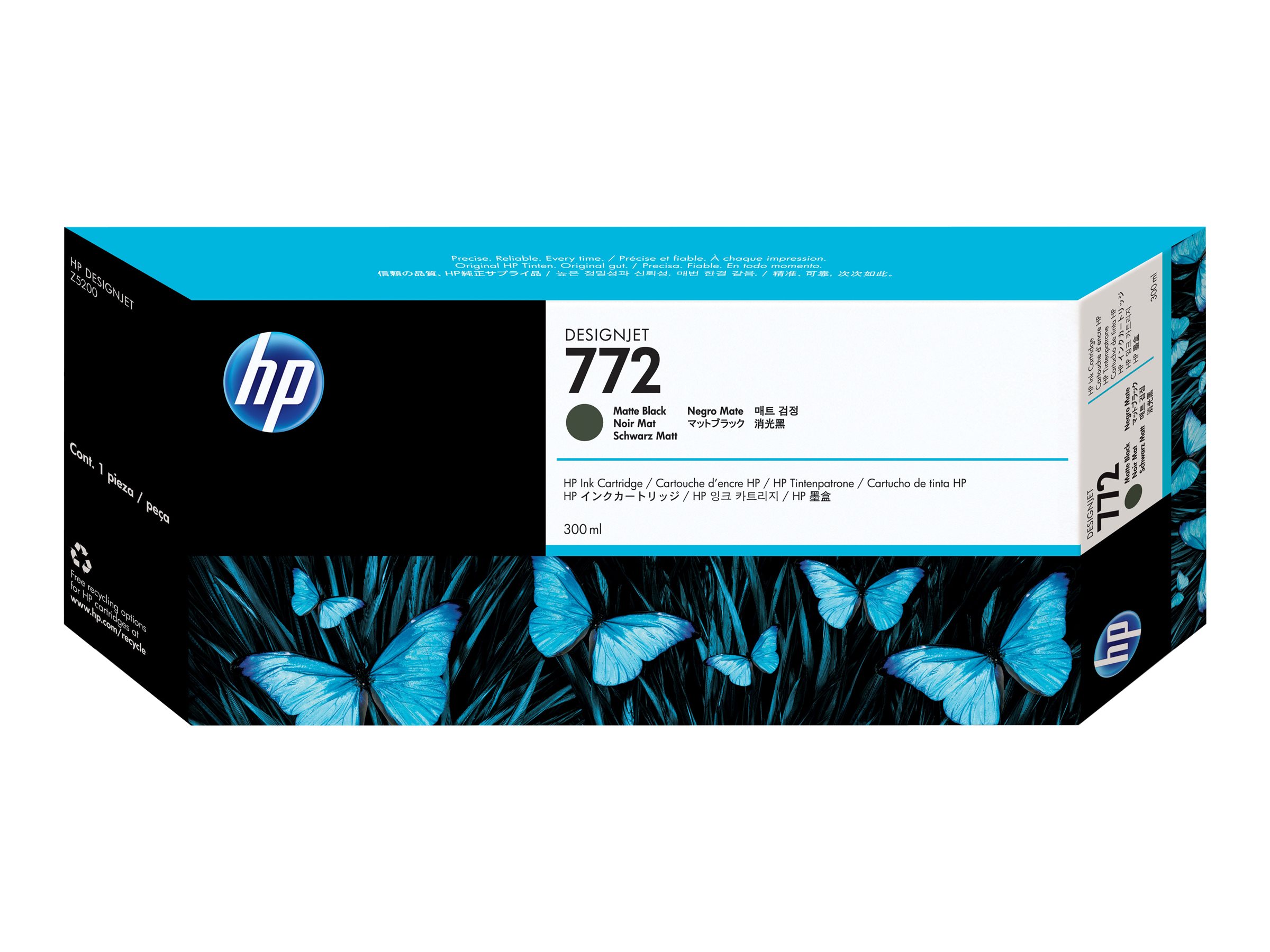 HP 772 - 300 ml - mattschwarz - original - DesignJetTintenpatrone - für DesignJet HD Pro MFP - Z5200 - Z5200 PostScript - Z5400 PostScript ePrinter