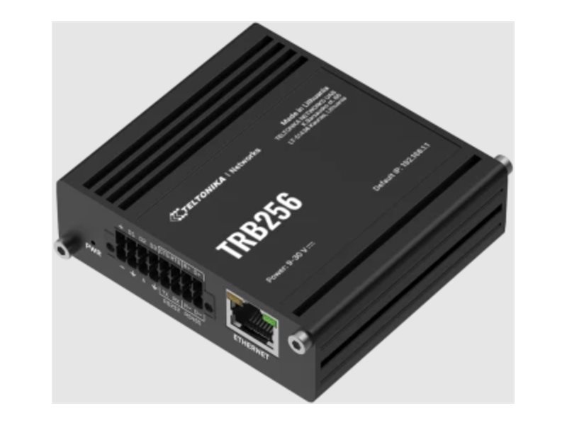 Teltonika TRB256 - Gateway - 100Mb LAN, BACnetRS-485 - Modbus - DNP3 - RS-232 - LTE - 4G - für Desktop / Wand / DIN-Schienenmontage geeignet