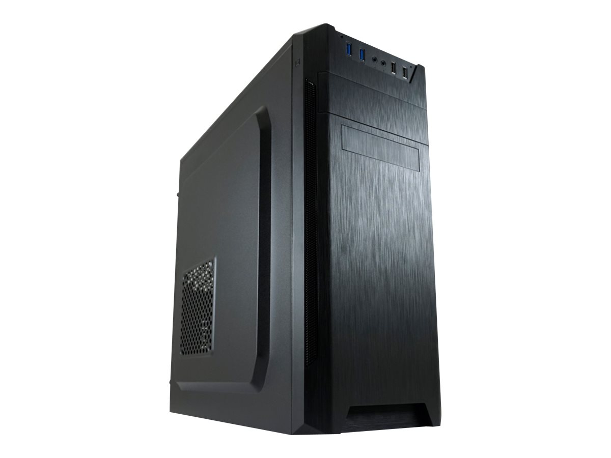 LC-Power Classic 7040B - Mid tower - ATX - keineSpannungsversorgung - Schwarz - Gebürstetes Aluminium / Schwarz - USB/Audio