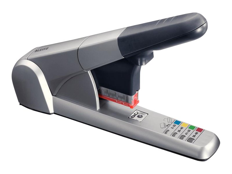 Esselte Leitz Hefter - strapazierbar - 80 Blätter /8 mm - Kunststoff - Metall - Silber