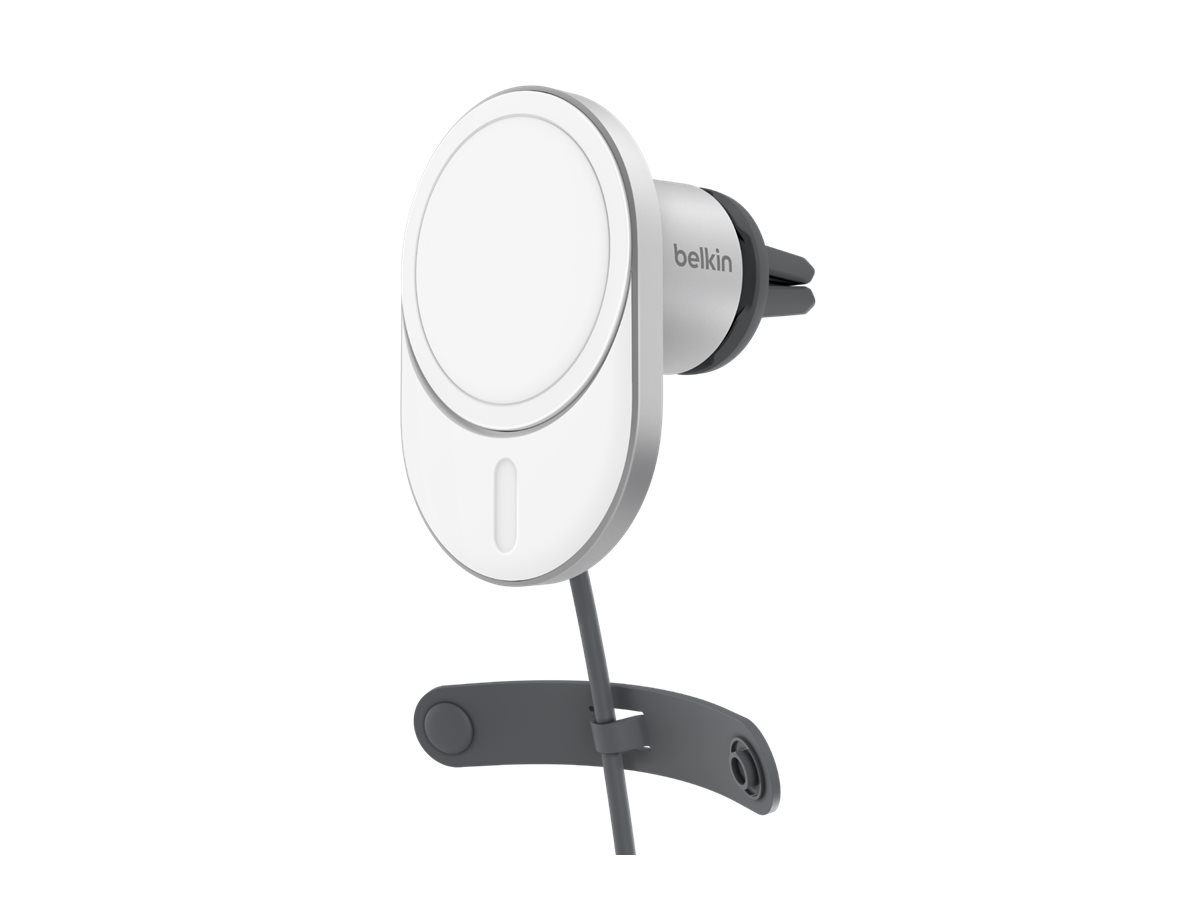 Belkin Kfz-Halterung für induktives Ladenmagnetisch mit Qi2 + Kfz-Netzteil - 15 Watt - Fast Charge - Grau