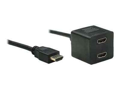 Techly Video Splitter Cable HDMI M to 2 x HDMIF - Video-/Audio-Splitter - 2 x HDMI - Desktop