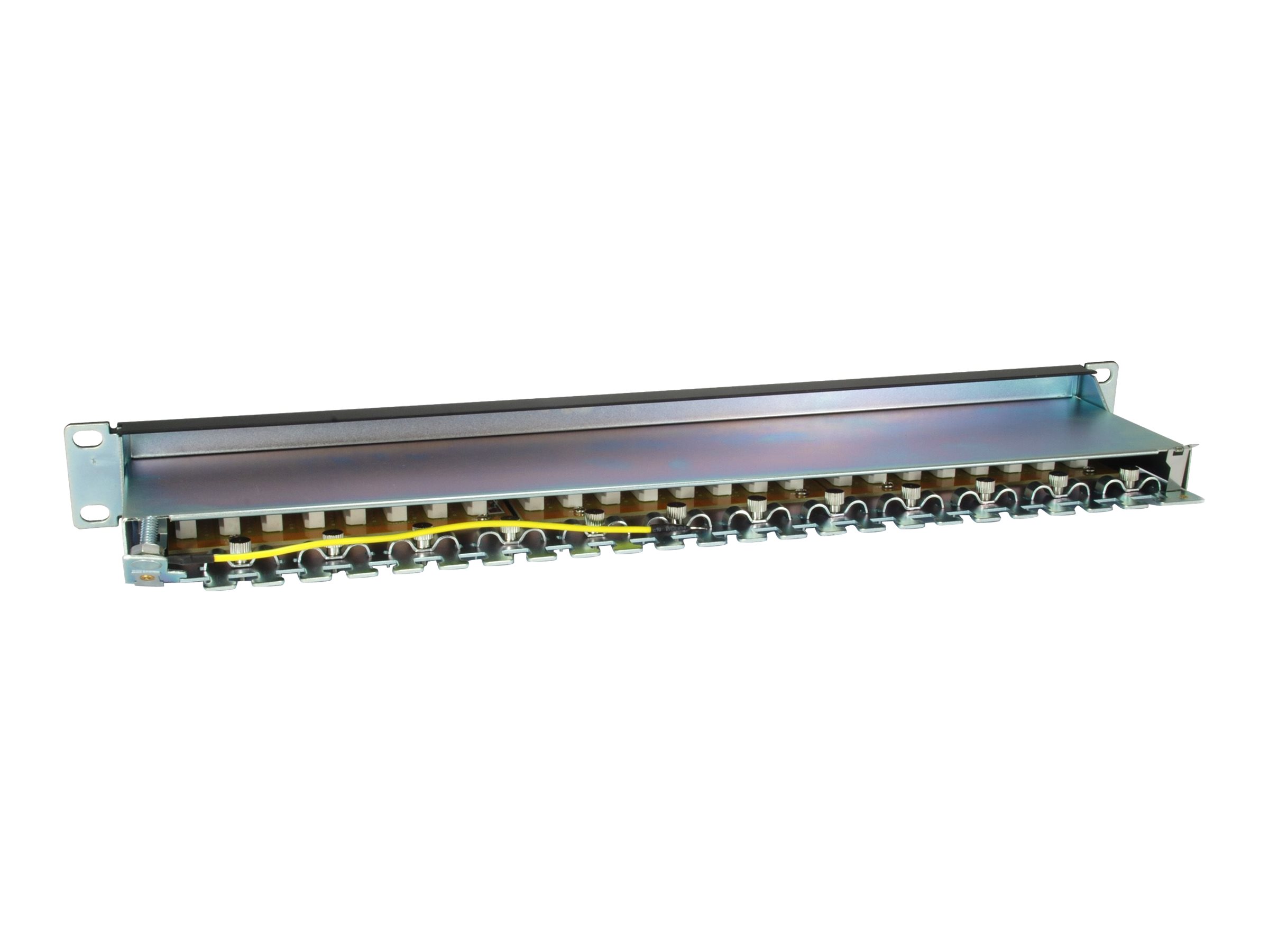 Equip Pro - Patch Panel - CAT 6a - RJ-45 X 24 - Schwarz - 1U - 48.3 cm (19")24-Port Cat.6A Geschirmtes Patch Panel - Schwarz