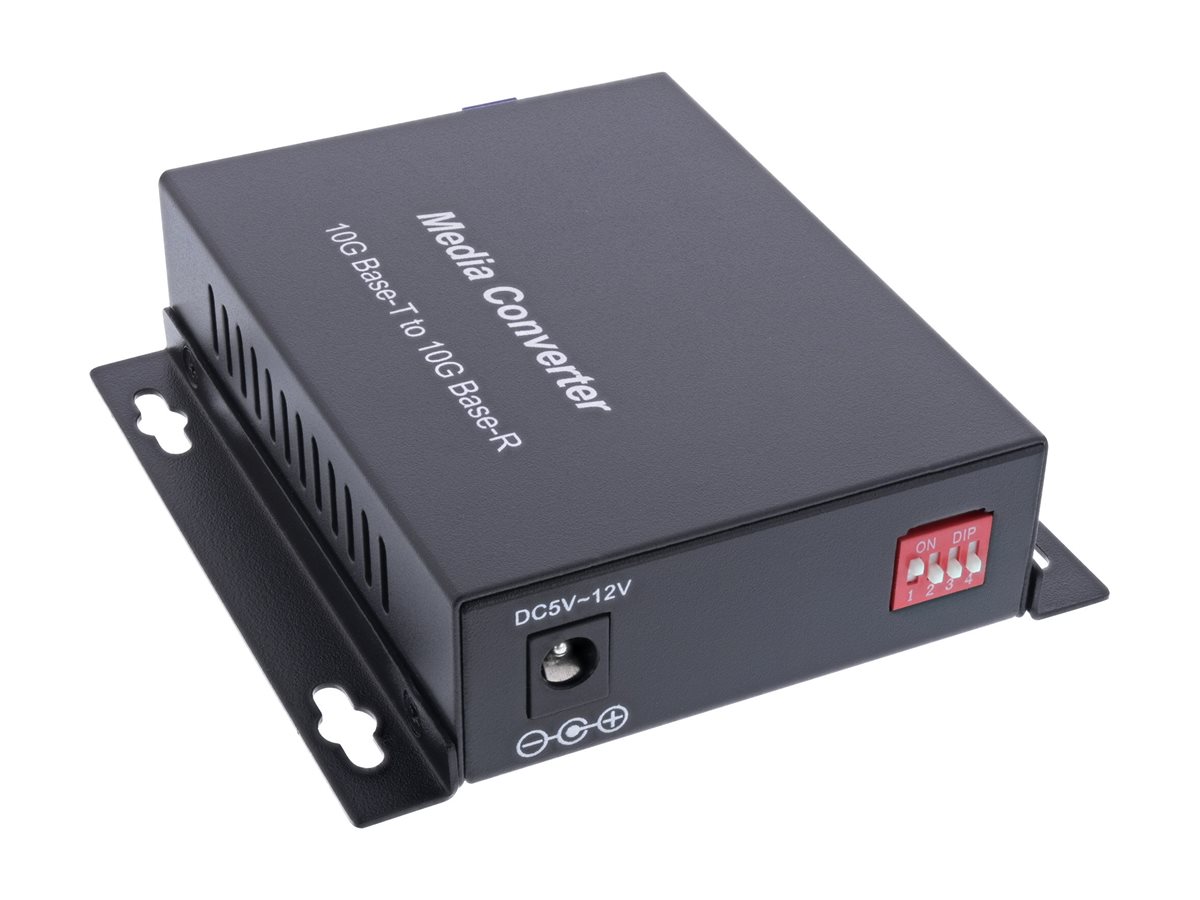 InLine Netzwerk Media Konverter 10Gb/s TP zu SFP+ LWL (für LC Duplex) - SM - 10km10Base-T - 100Base-TX - 1000Base-T - 2.5GBase-T - 5GBase-T - RJ-45 / LC Single-Modus - bis zu 10 km - 1310 nm