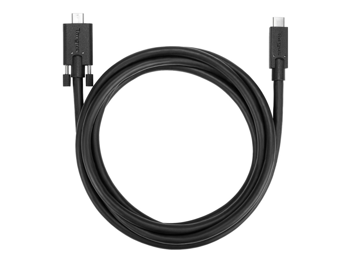 Targus USB-Kabel - USB-C (M) zu USB-C (M)schraubbar - 1.8 m - Schwarz - für P/N: DOCK191USZ - DOCK430EUZ - DOCK430USZ