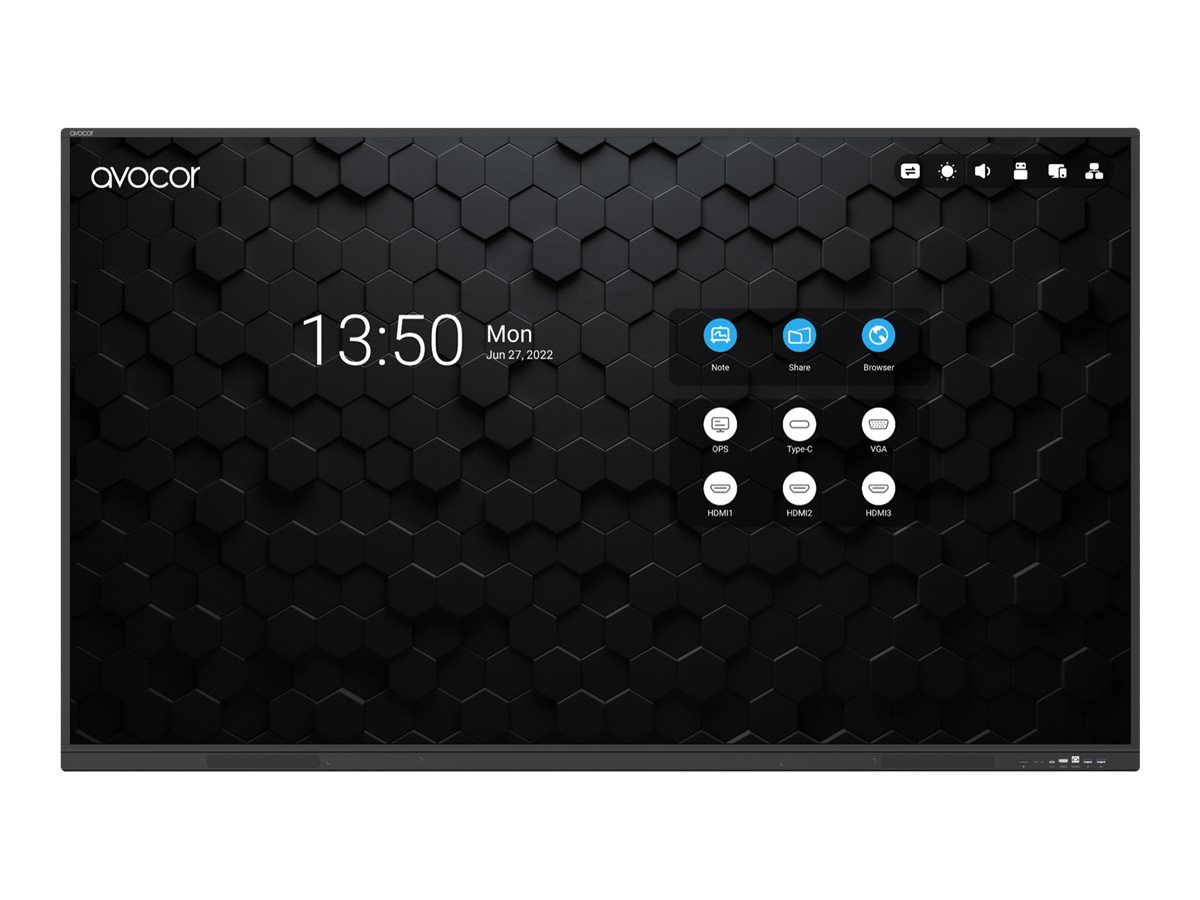 Avocor AVS-7510E - 190 cm (75") Diagonalklasse S Series LCD-Display mit LED-Hintergrundbeleuchtung - interaktiv - mit Touchscreen (Multi-Touch)