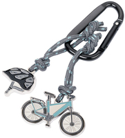 Troika KR24-02/BK, Schlüsselring, Schwarz, Aluminium, Metall, Nylon, Abbildung, 117 mm, 72 mmTroika Schlüsselanhänger E-Bike mehrfarbigMotiv: Fahrräder - Detailfarbe: Mehrfarbig