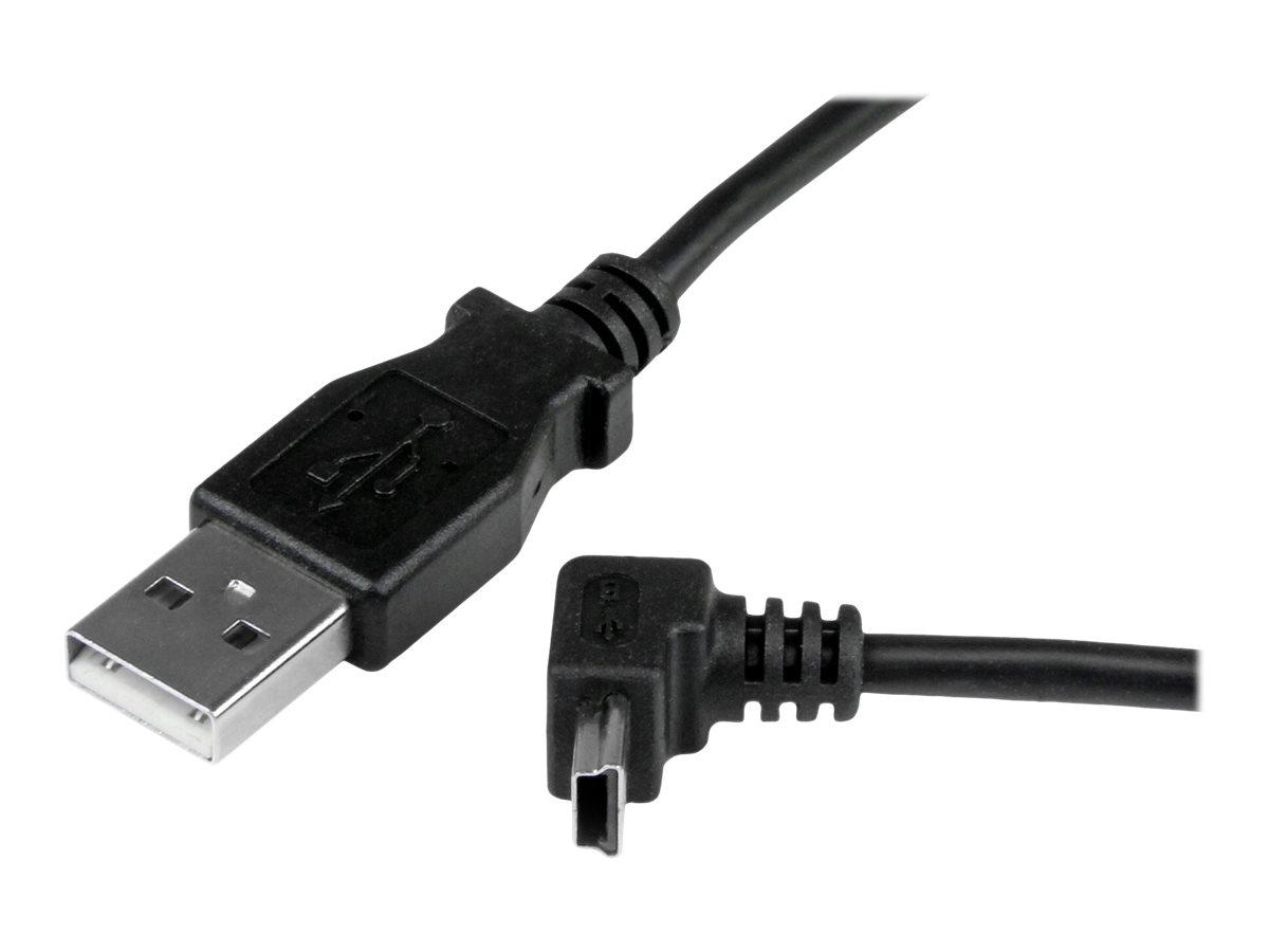 StarTech.com 1m USB auf Mini USB Anschlusskabel 90° gewinkelt - USB A zu Mini B Kabel - 1 x USB A (St)1 x USB Mini B (St) - Schwarz - USB-Kabel - USB (M) zu Mini-USB - Typ B (M) - 1 m - 90° Stecker -