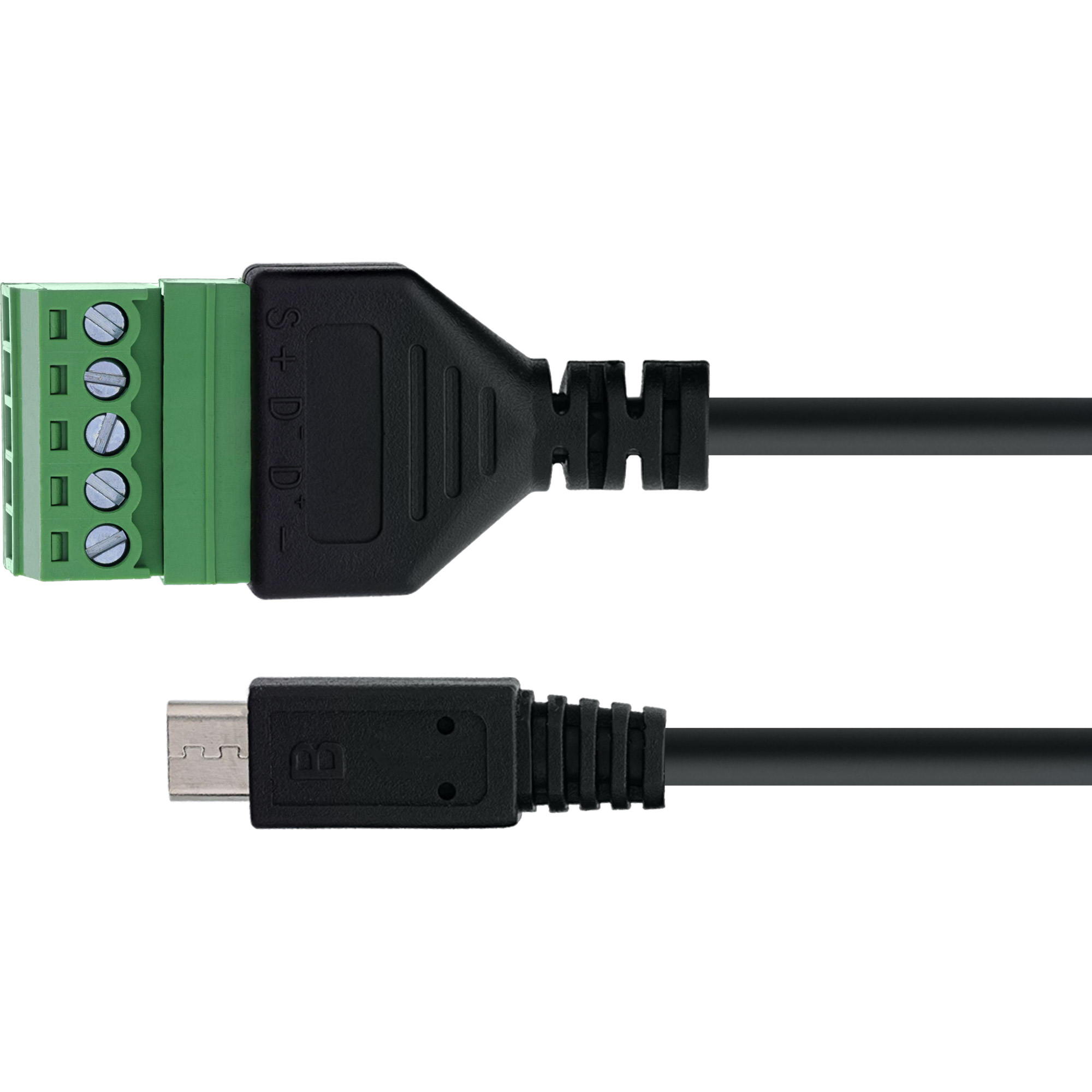 InLine Micro USB Stecker an Terminalblock - 5-polig - mit Kabel1 m - 5-polig