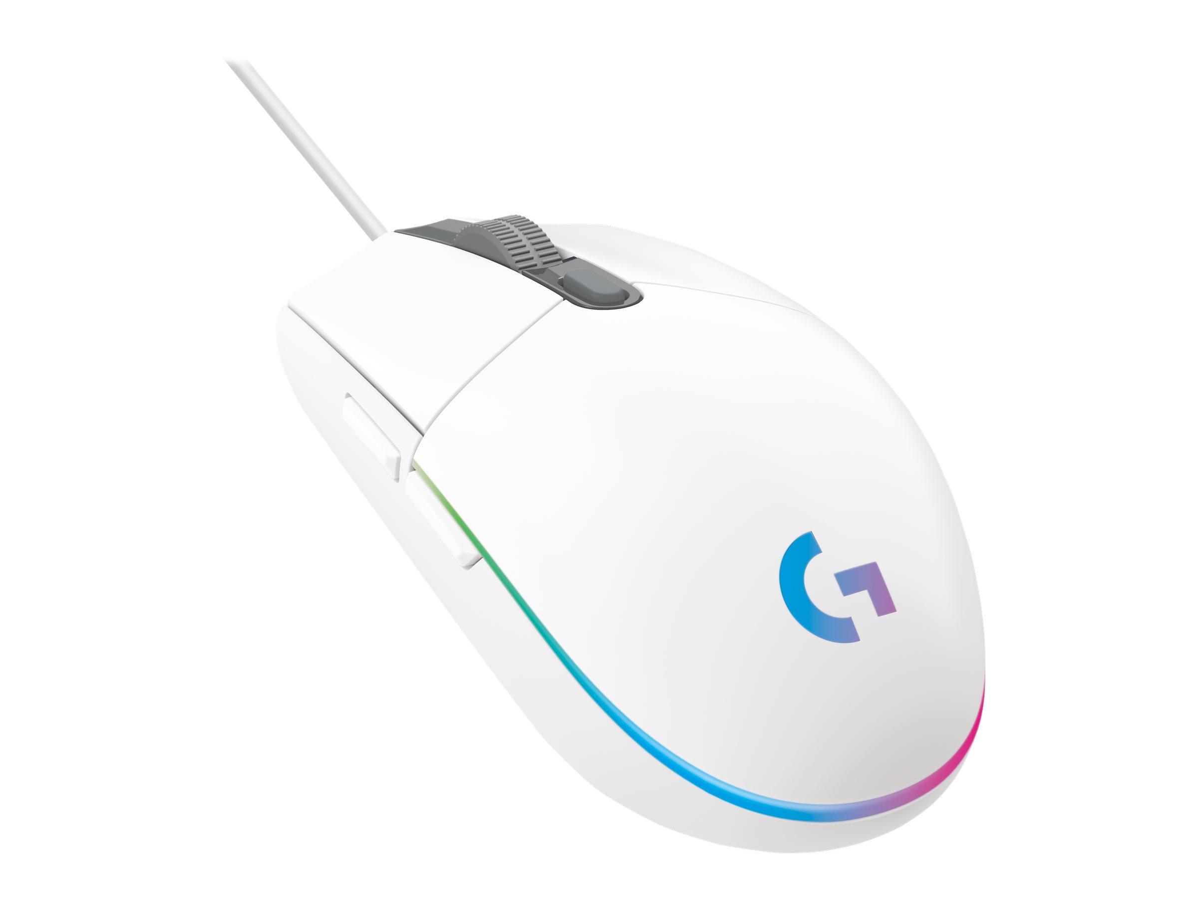 Logitech Gaming Mouse G203 LIGHTSYNC - Mausoptisch - 6 Tasten - kabelgebunden - USB - weiß