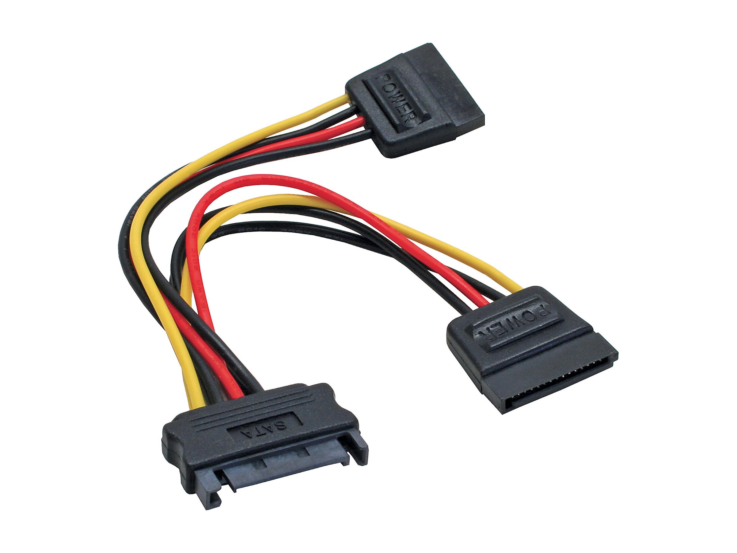 InLine SATA Strom-Y-Kabel - SATA Buchse an 2x SATA Stecker - 0,15mzu SATA-Stromstecker - 15 cm