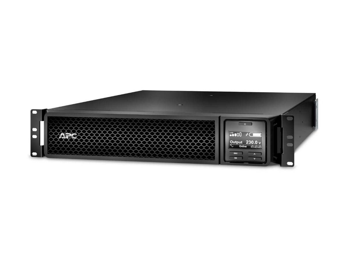 APC Smart-UPS SRT 1000VA RM - USV (Rack - einbaufähig)Wechselstrom 230 V - 1000 Watt - 1000 VA - RS-232 - USB - Ethernet 10/100 - Ausgangsanschlüsse: 6 - PFC - 2U - Schwarz - mit APC UPS Network Manag