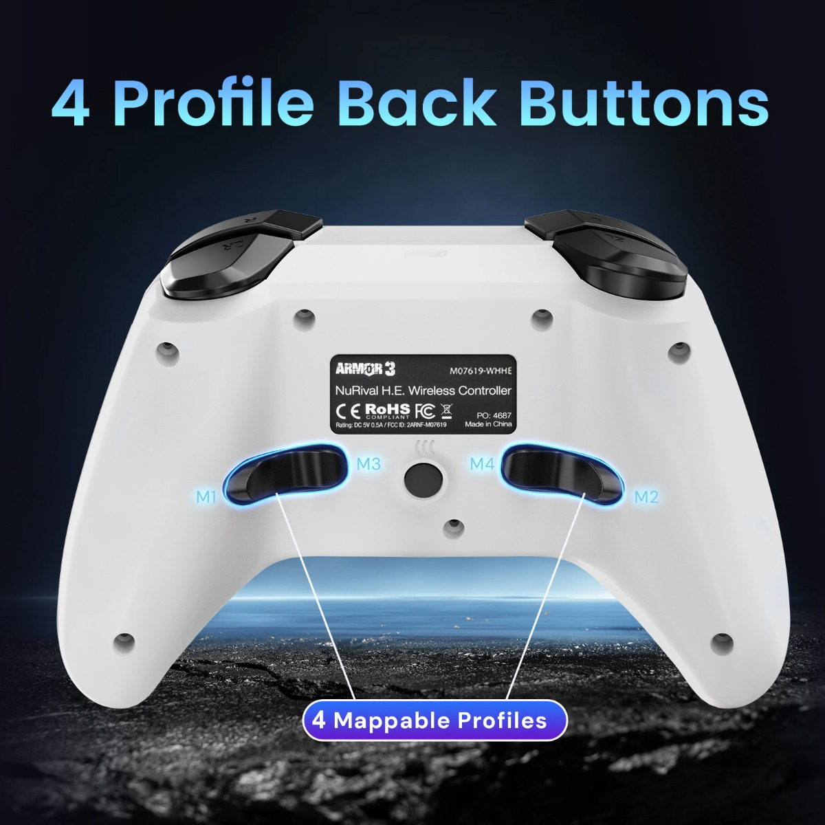 Hyperkin NuRival, Gamepad, Nintendo Switch, Nintendo Switch OLED, Schaltfläche Zurück, Home button, Turbo-Taste, Analog / Digital, Mehrfarbig, KabellosGamepad