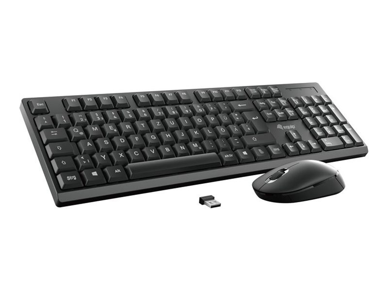 Equip Tastatur-und-Maus-Set - kabellos - 2.4GHz - QWERTY - Spanisch - Schwarz