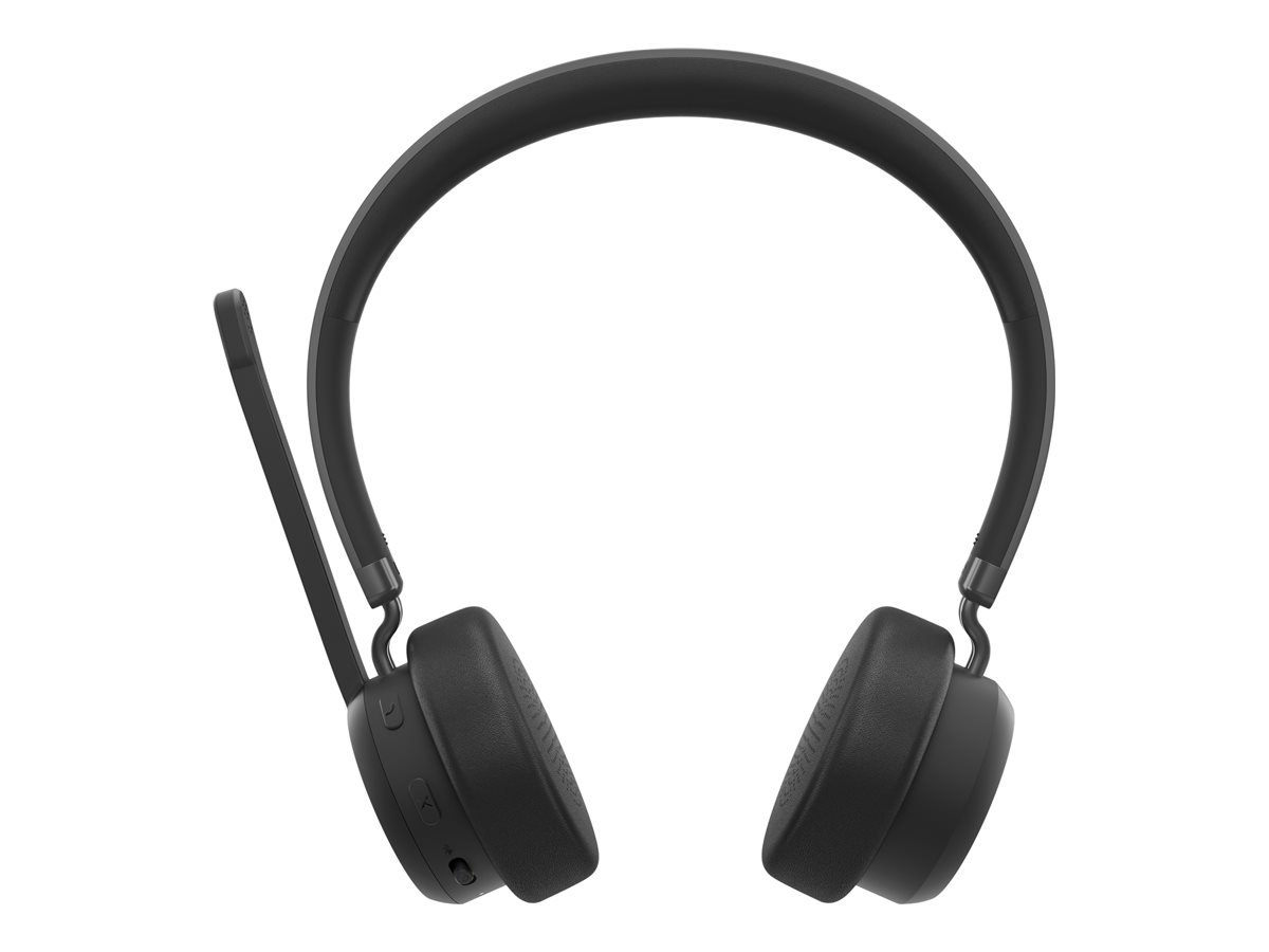 Lenovo Headset - On-Ear - Bluetooth - kabellosUSB-A über Bluetooth-Adapter - Schwarz - Zertifiziert für Microsoft Teams