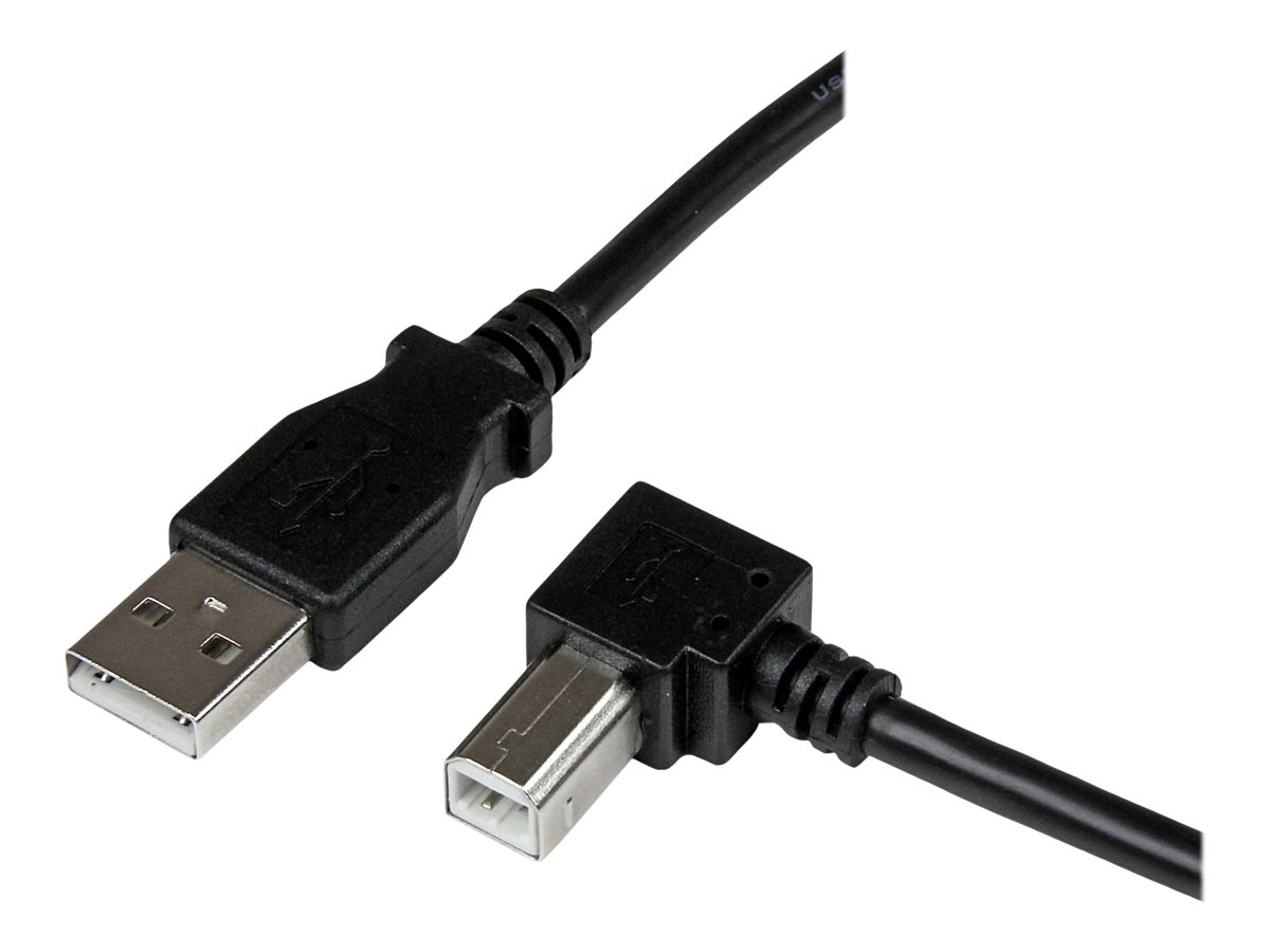 StarTech.com 1m USB 2.0 A auf B Kabel rechts gewinkelt - St/St - USB Druckerkabel - USB-Kabel - USB Typ B (M)zu USB (M) - USB 2.0 - 1 m - 90° Stecker - Schwarz