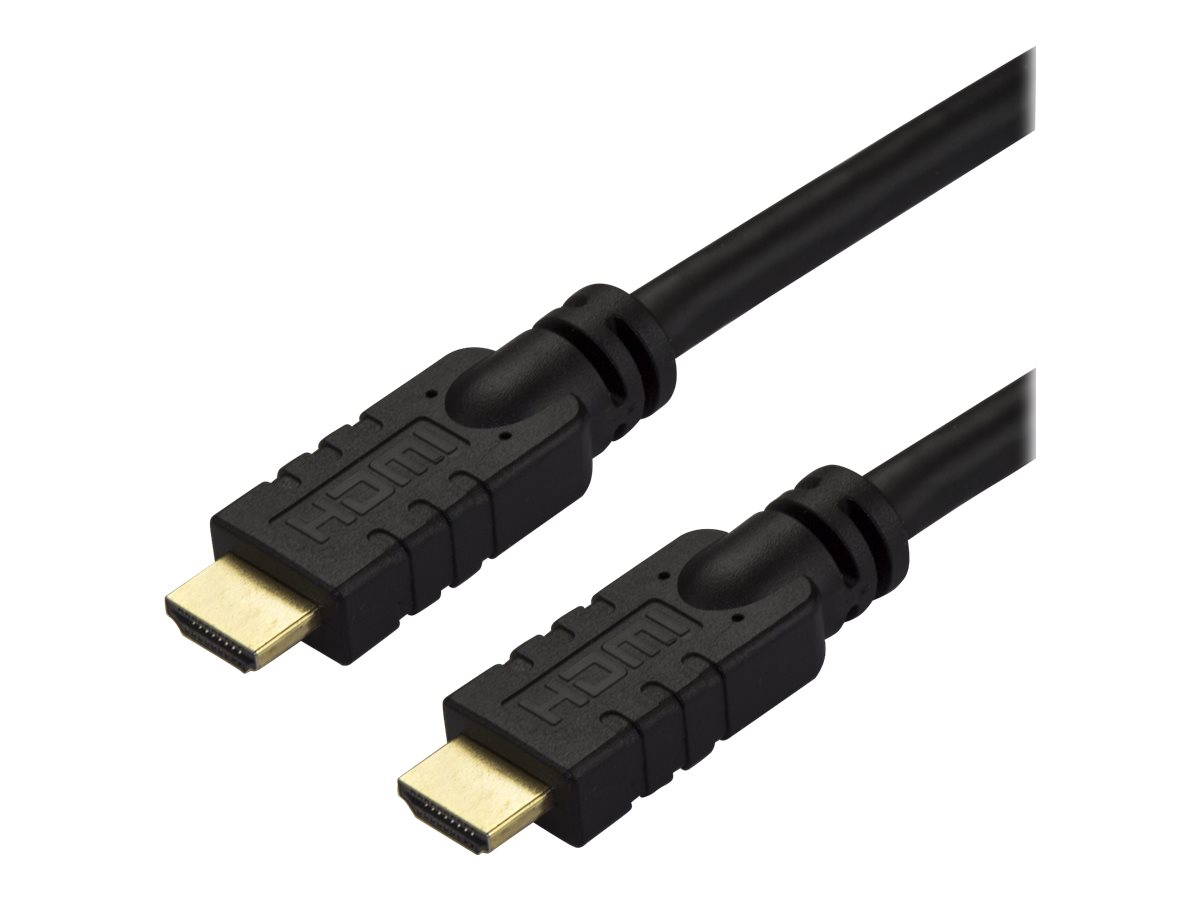 StarTech.com Startech 10m(30ft) HDMI 2.0 Cable, 4K 60Hz Active HDMI Cable, CL2 Rated for In Wall Installation, Long Durable High Speed Ultra-HD HDMI Cable, HDR 10, 18Gbps, Male to Male Cord, Black - A