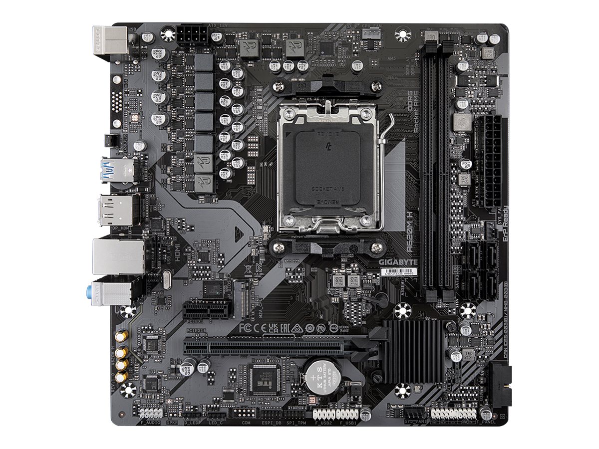Gigabyte A620M H - Motherboard - micro ATX - Socket AM5 - AMD A620 Chipsatz - USB 3.2 Gen 1, USB-C 3.2 Gen 1 - Gigabit LAN - Onboard-Grafik (CPU erforderlich)HD Audio (8-Kanal)