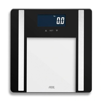 ADE BA2300-1, Elektronische Personenwaage, 200 kg, 100 g, Schwarz, Weiß, kg, lb, Quadratisch