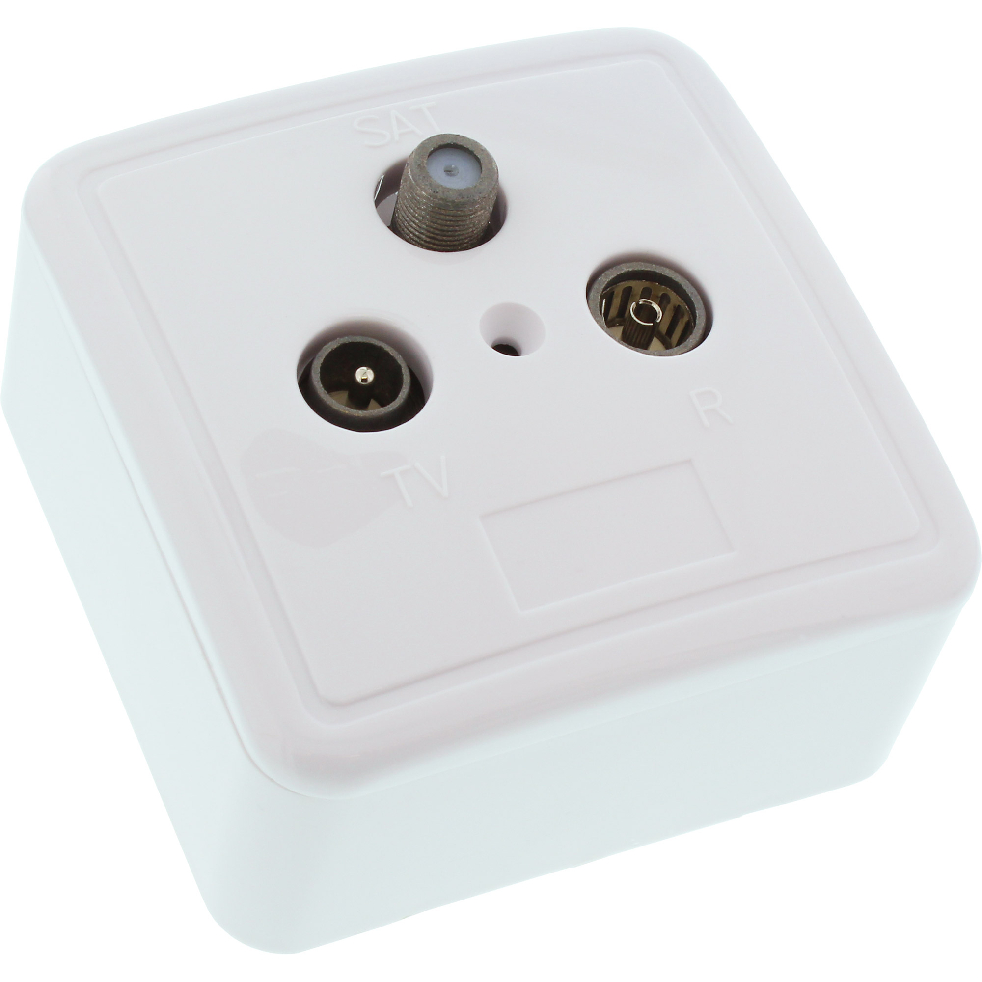 InLine Antennensteckdose + SAT - geschirmt - AP/UP - Set