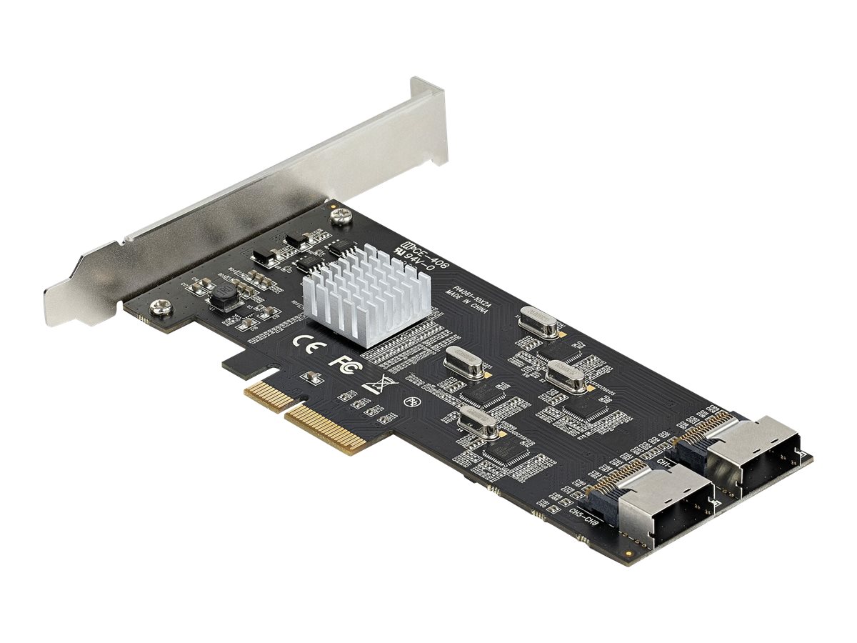 StarTech.com SATA PCIe Controller 8 Port - 6 Gbit/s PCI Express SATA Adapter - SATA PCIe Schnittstellenkarte - PCI-e x4 Gen 2 zu SATA III - SATA HDD/SSD (8P6G-PCIE-SATA-CARD)Speicher-Controller - SATA