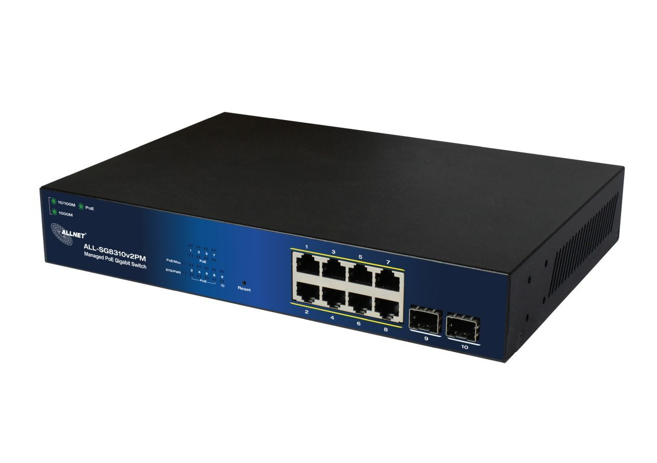 ALLNET 209904, Managed, Gigabit Ethernet (10/100/1000), Vollduplex, Power over Ethernet (PoE)