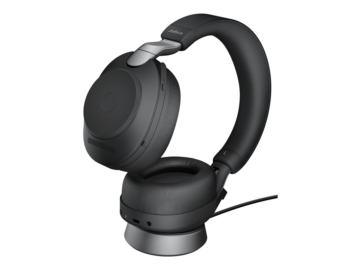 Jabra Evolve2 85 UC Stereo - Headset - ohrumschließendBluetooth - kabellos - aktive Rauschunterdrückung - 3,5 mm Stecker - Geräuschisolierung - Schwarz